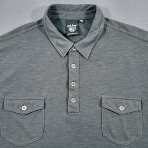 Kuhl Polo Shirt Mens 2XL Blue Gray Short Sleeve Breathable Chore Pockets Light